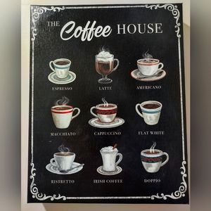 Coffee House Decor Wall Art - Vintage Look